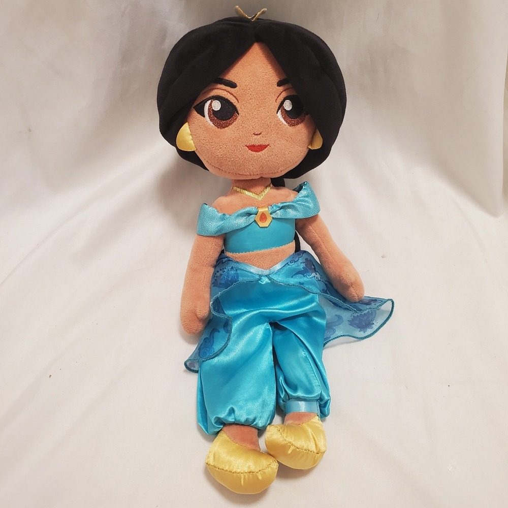 Disney Store Princess Jasmine Plush Doll Aladdin big head